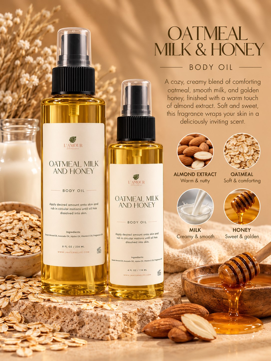 Oatmeal Milk and Honey Body Oil